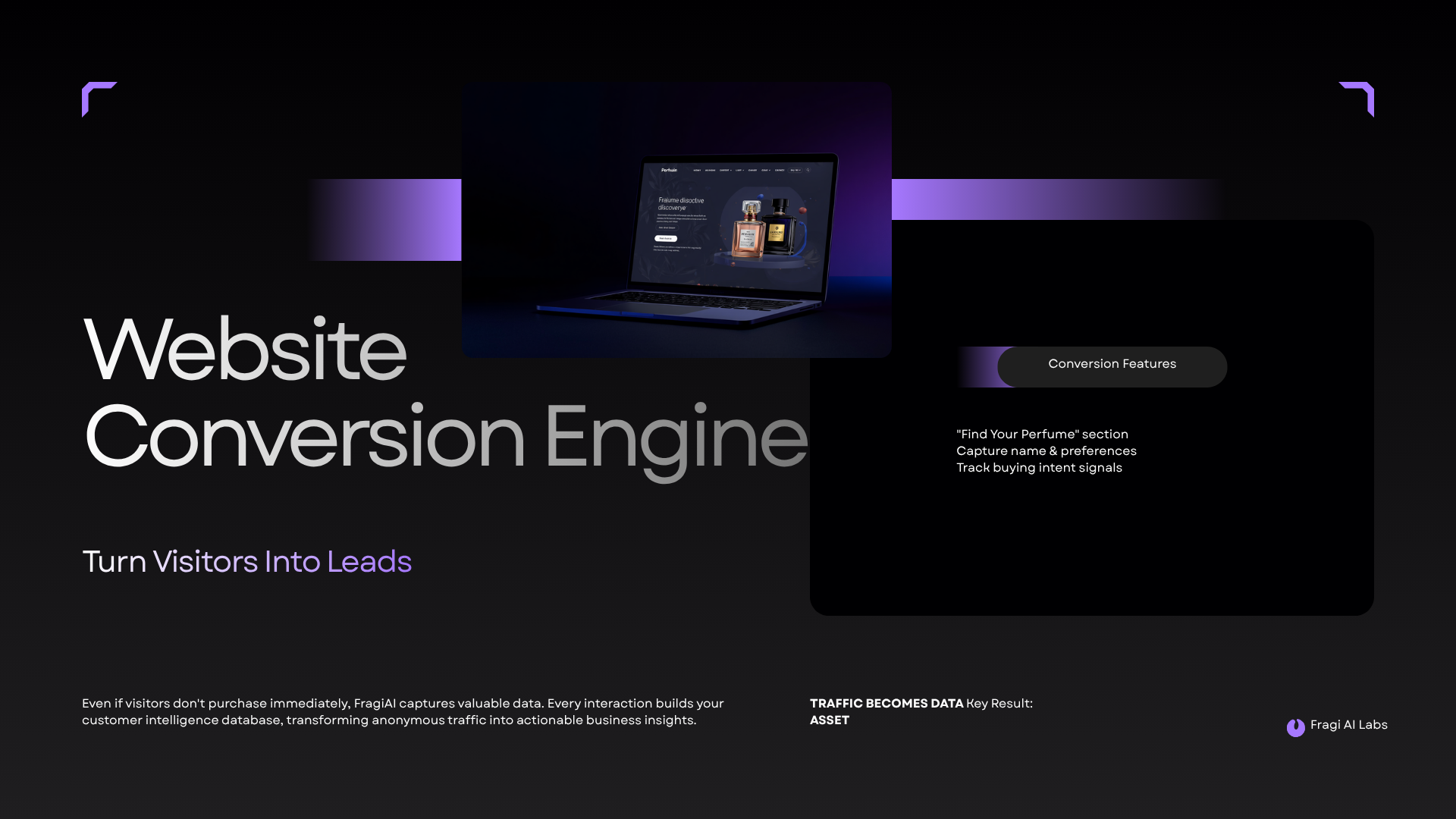 FragAI website conversion engine visual